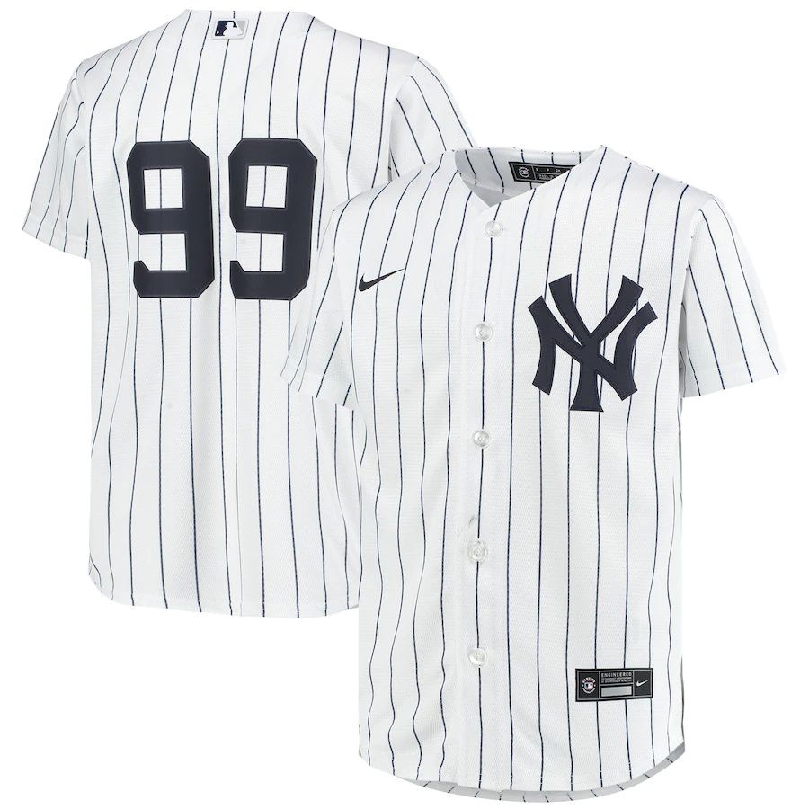 Youth New York Yankees #99 Aaron Judge Nike White Home Replica Player MLB Jerseys->youth mlb jersey->Youth Jersey